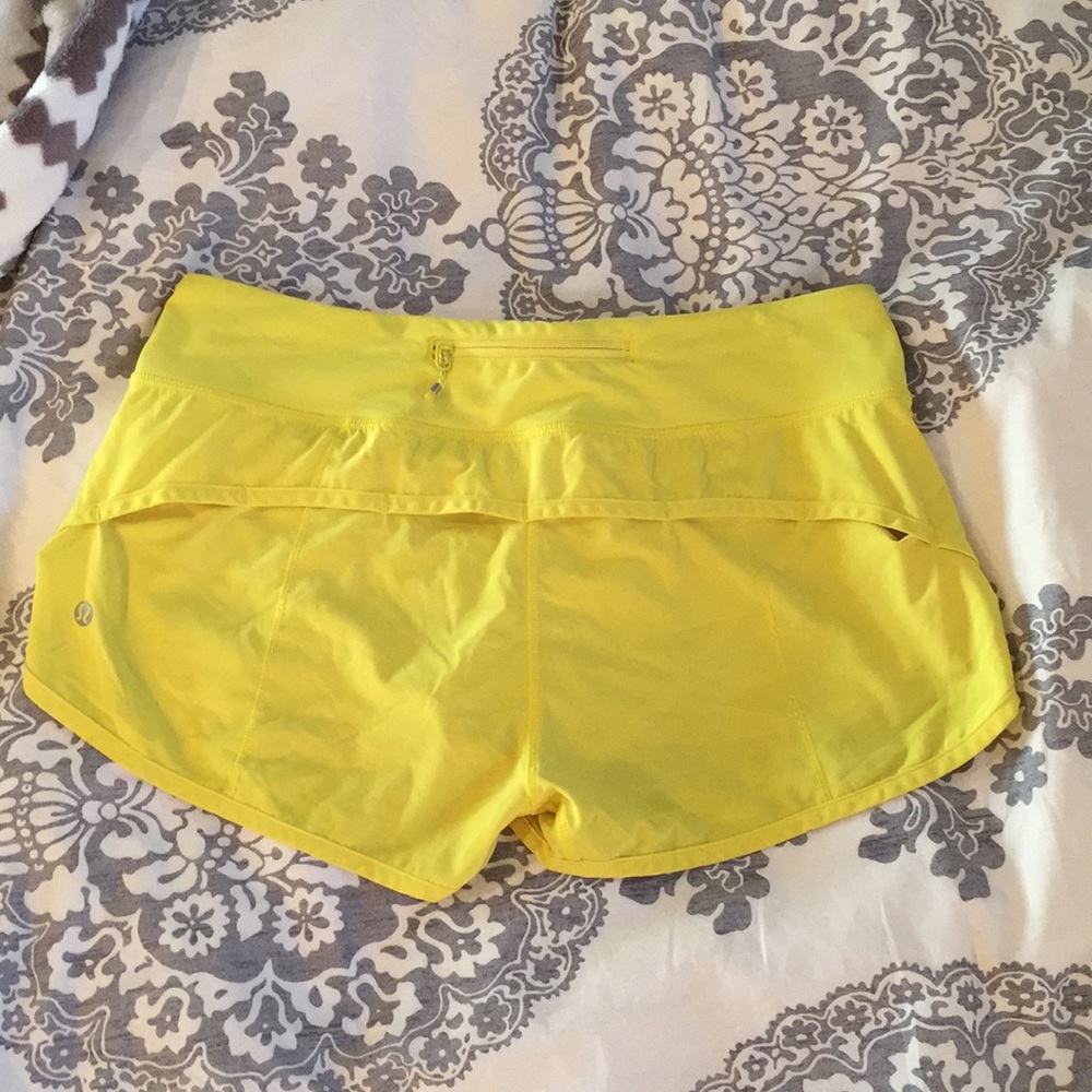 lululemon athletica Yellow Women's Running Shorts